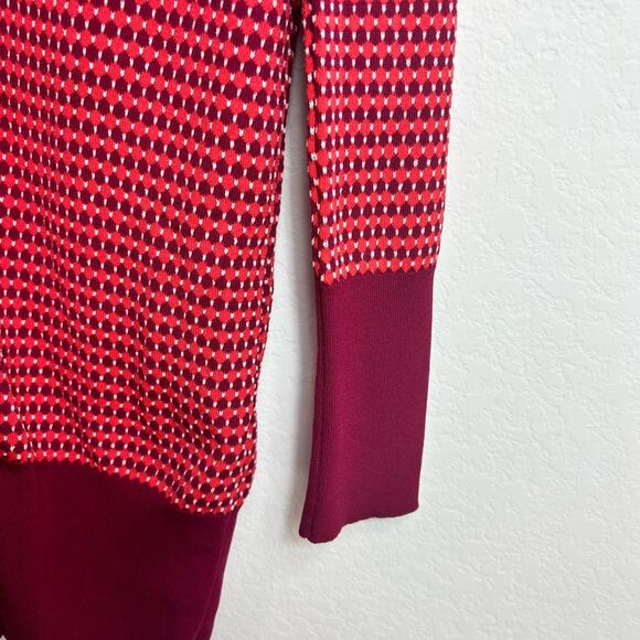 Zara Knit Purple Orange Red Small Women Button Up V-neck Sweater - Picture 5 of 6